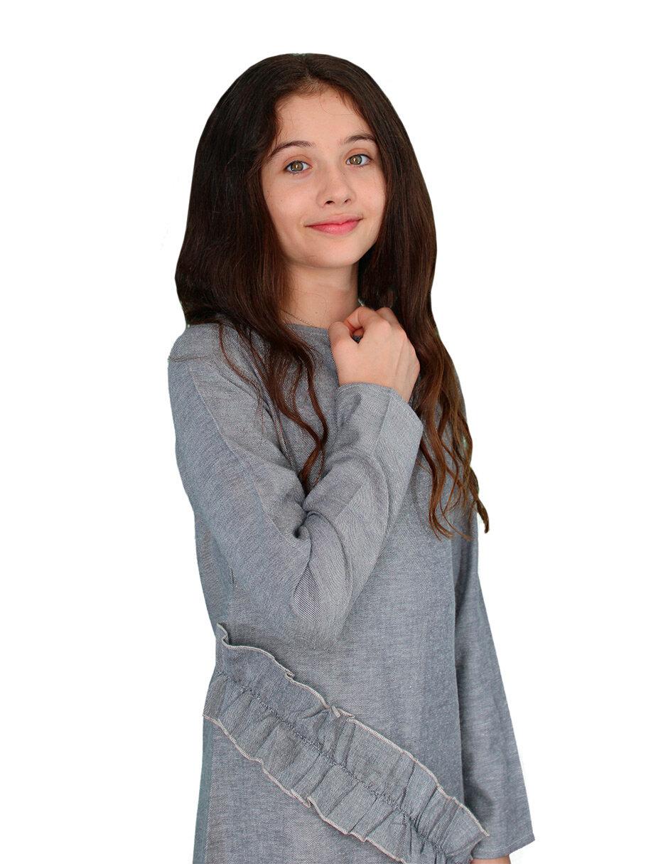 Vestido manga larga para niña 4